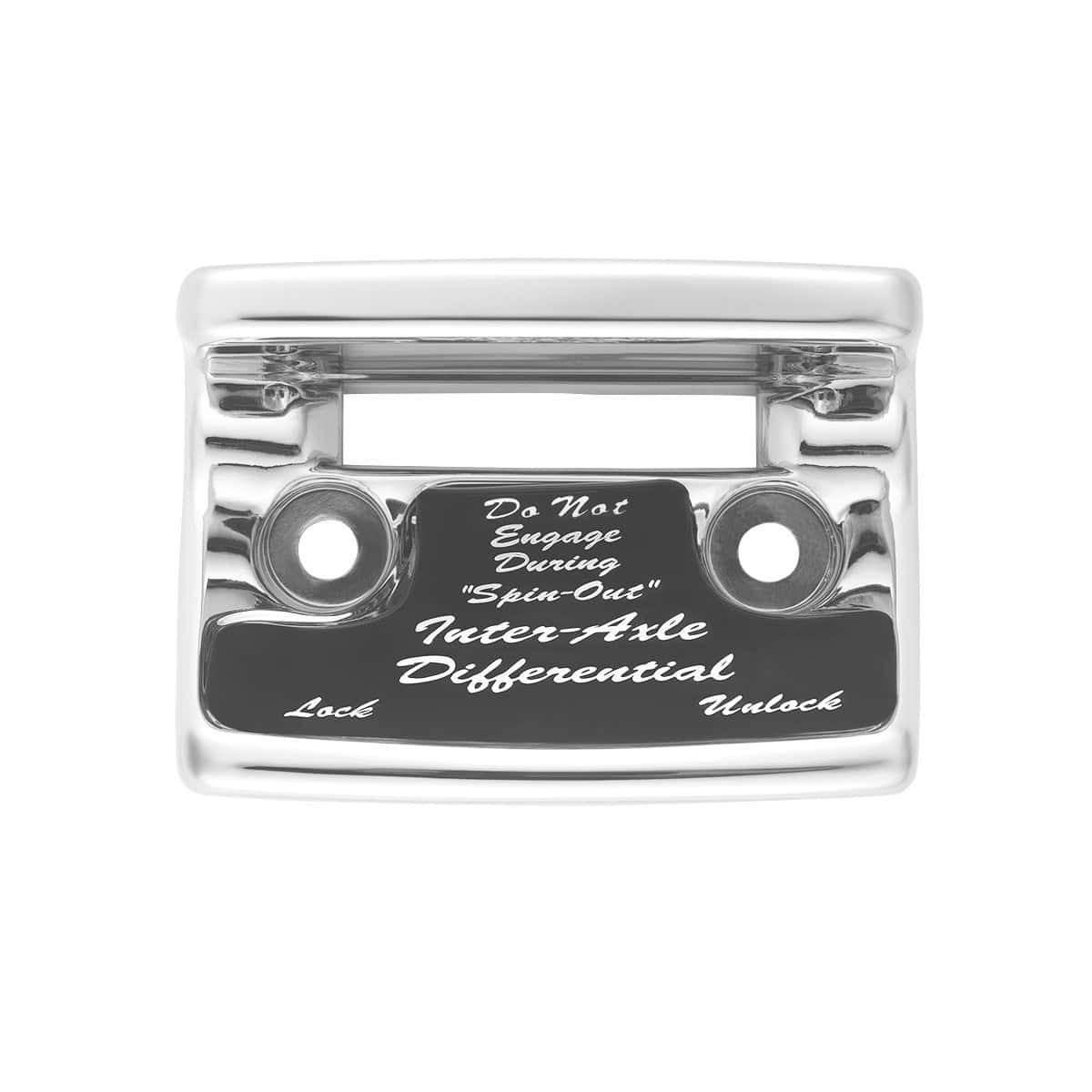Chrome Plastic Axle/Differential Switch Guard With Glossy Sticker For 1990-2010 Freightliner Classic 6 Chrome Plastic Axle/Differential Switch Guard With Glossy Sticker For 1990-2010 Freightliner Classic