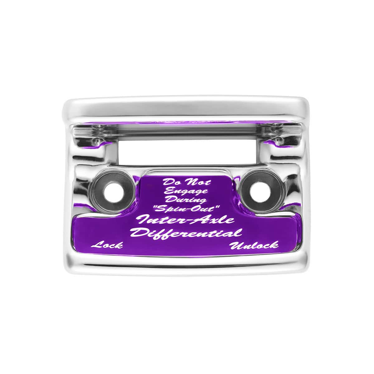 Chrome Plastic Axle/Differential Switch Guard With Glossy Sticker For 1990-2010 Freightliner Classic 7 Chrome Plastic Axle/Differential Switch Guard With Glossy Sticker For 1990-2010 Freightliner Classic