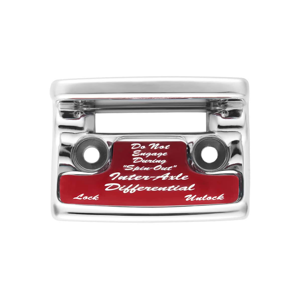 Chrome Plastic Axle/Differential Switch Guard With Glossy Sticker For 1990-2010 Freightliner Classic 8 Chrome Plastic Axle/Differential Switch Guard With Glossy Sticker For 1990-2010 Freightliner Classic