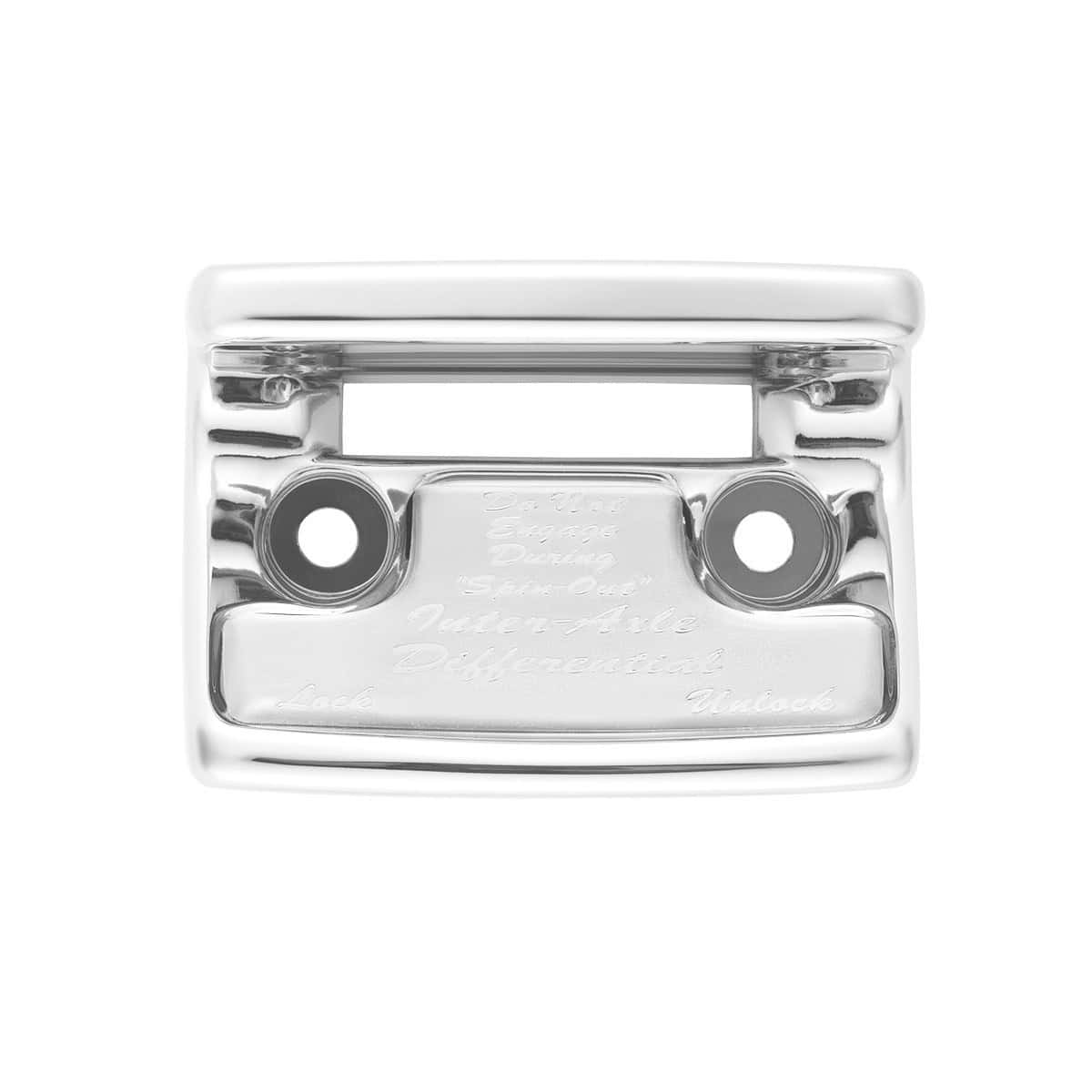 Chrome Plastic Axle/Differential Switch Guard With Glossy Sticker For 1990-2010 Freightliner Classic 9 Chrome Plastic Axle/Differential Switch Guard With Glossy Sticker For 1990-2010 Freightliner Classic