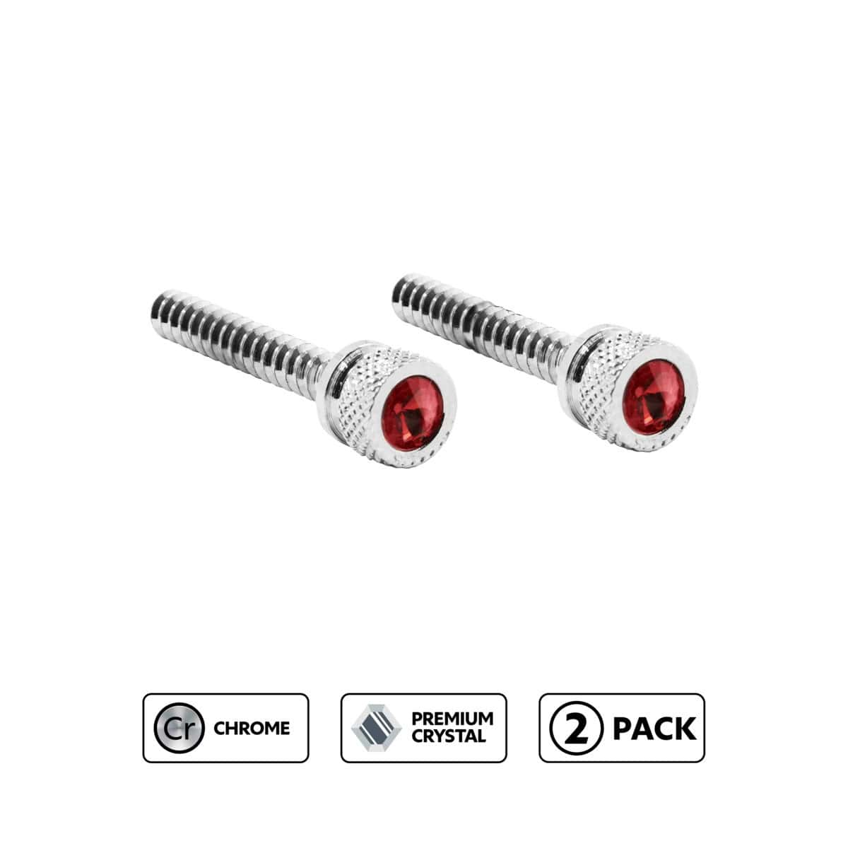 Chrome Long Dash Screw With Color Crystal For Freightliner (2-Pack) 10 Chrome Long Dash Screw With Color Crystal For Freightliner (2-Pack)