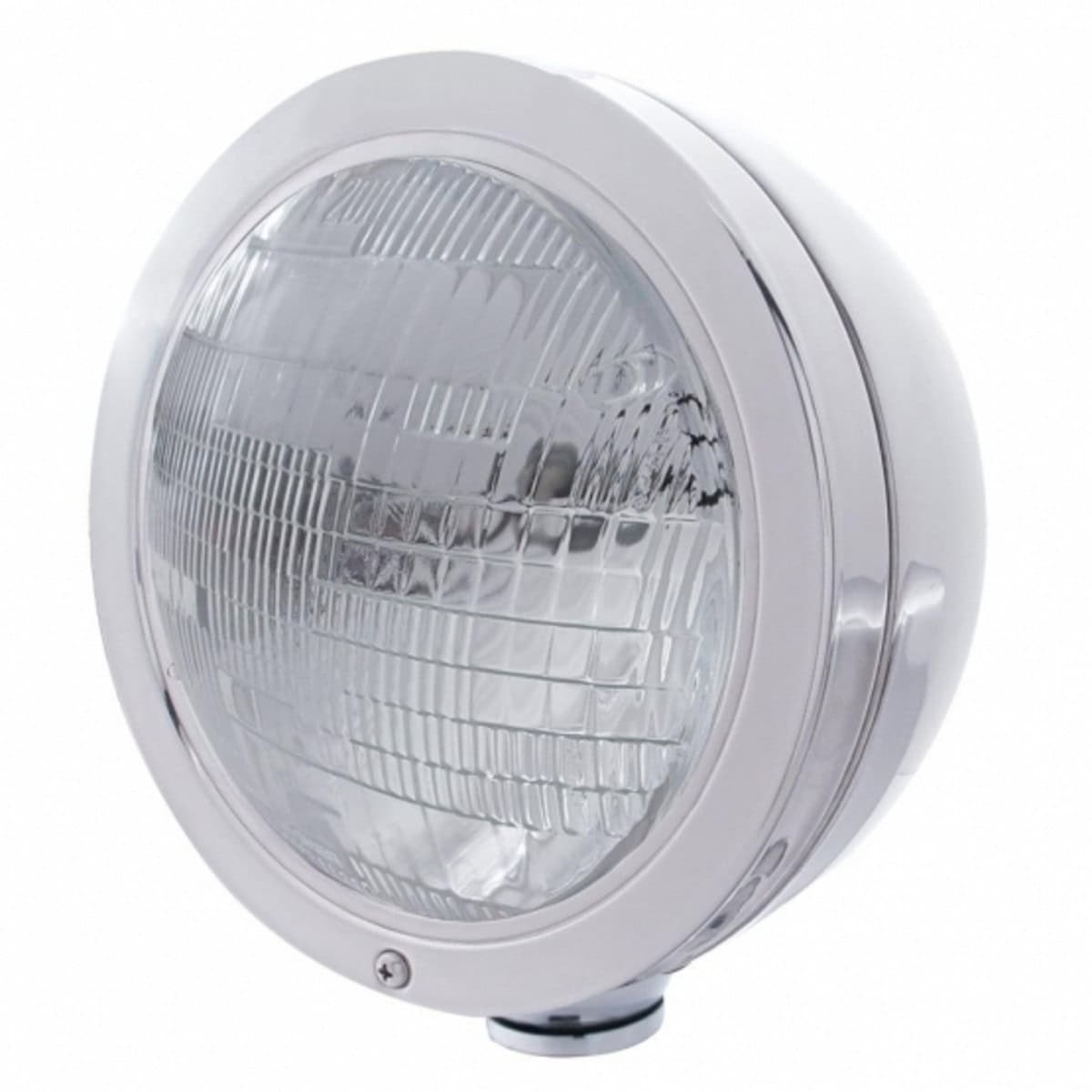 United Pacific Stainless Steel "Bullet" Classic Headlight 6014 Bulb