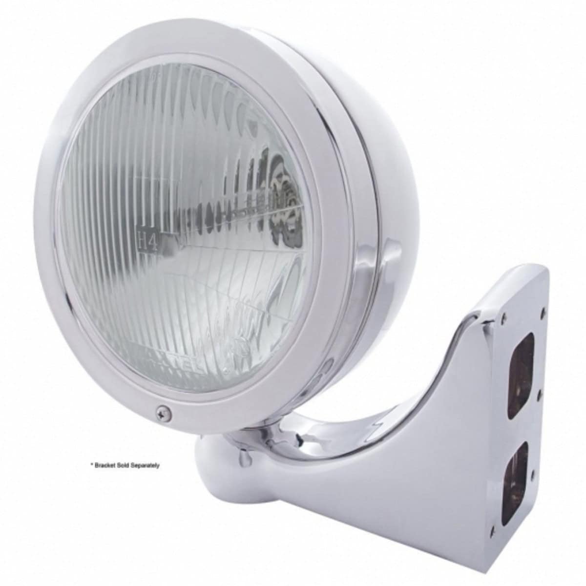 United Pacific Stainless Steel "Bullet" Classic Headlight H4 Bulb - supplier image 2