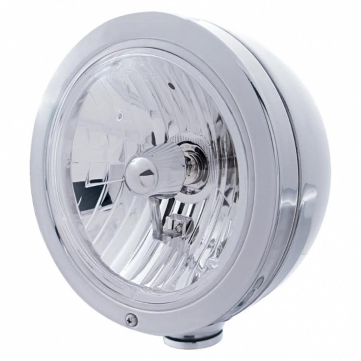 United Pacific Stainless Steel "Bullet" Classic Headlight Crystal H4 Bulb