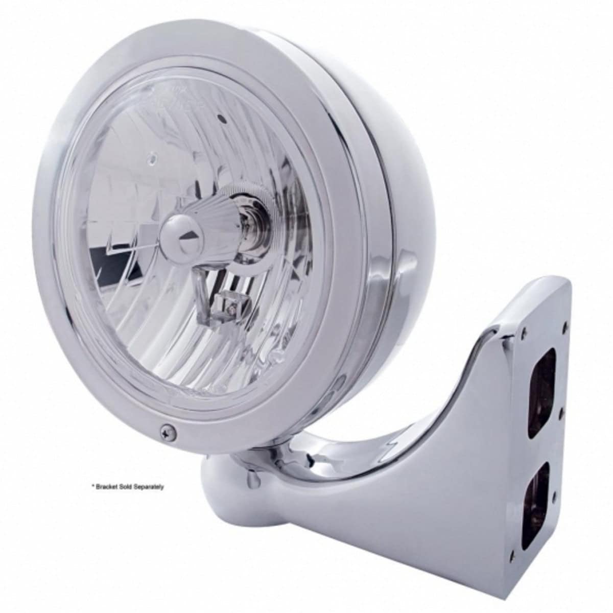 United Pacific Stainless Steel "Bullet" Classic Headlight Crystal H4 Bulb - supplier image 2