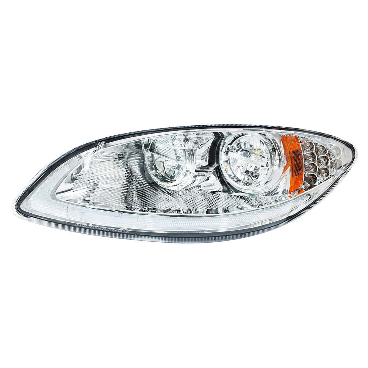 United Pacific Chrome LED Headlight With LED Light Bar & Turn Signal For 2006-2017 International Prostar-Driver - supplier image 2