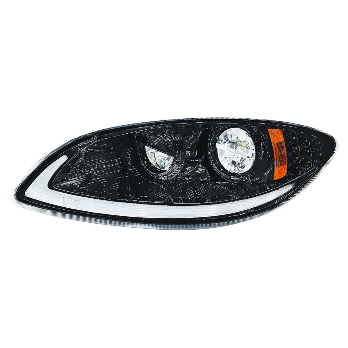 United Pacific Blackout LED Headlight With LED Light Bar & Turn Signal For 2006-2017 International Prostar-Driver - supplier image 2