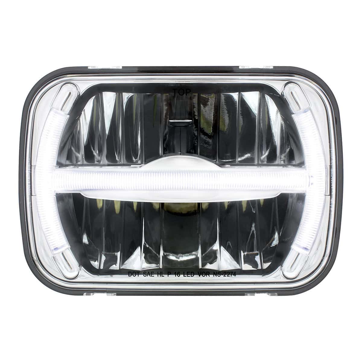 United Pacific ULTRALIT - 7 LED 5" X 7" Rectangular Headlight With LED Light Bar