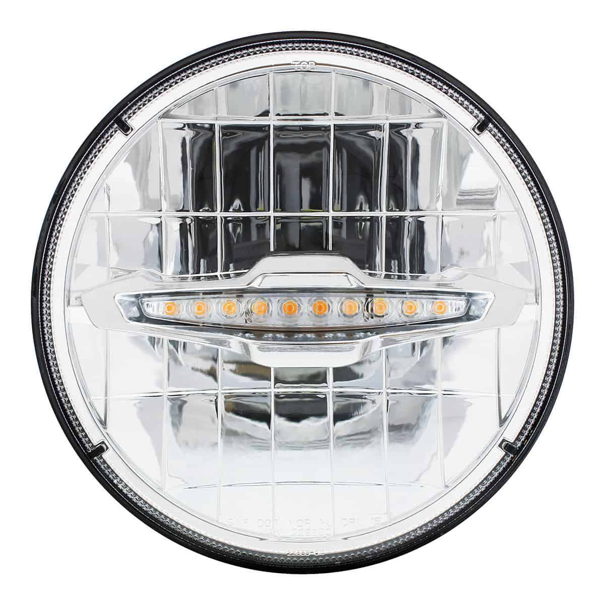 United Pacific ULTRALIT - 3 High Power LED 7" Headlight With 10 Amber LED Position Light - supplier image 2