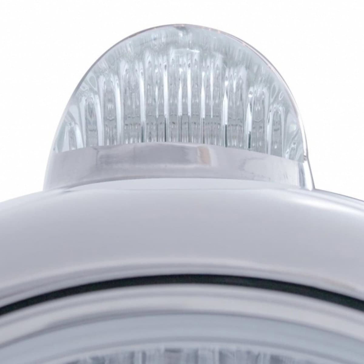 United Pacific Stainless Steel Guide 682-C Style Headlight H4 & LED Turn Signal - Clear Lens - supplier image 2