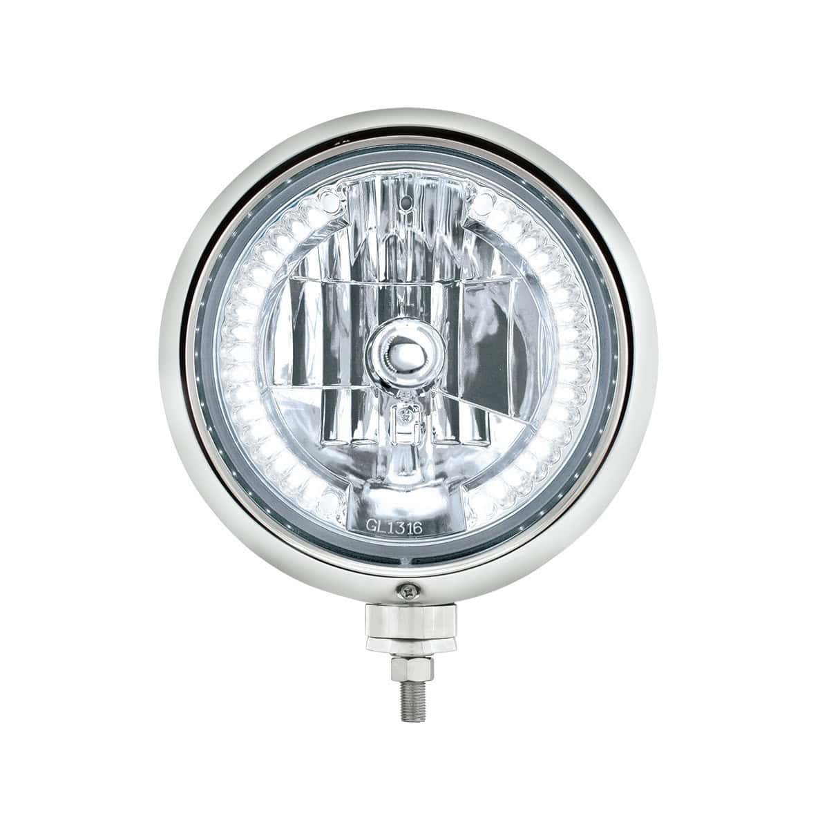 United Pacific Black Guide 682-C Style Headlight H4 Bulb With 34 White LED - supplier image 2