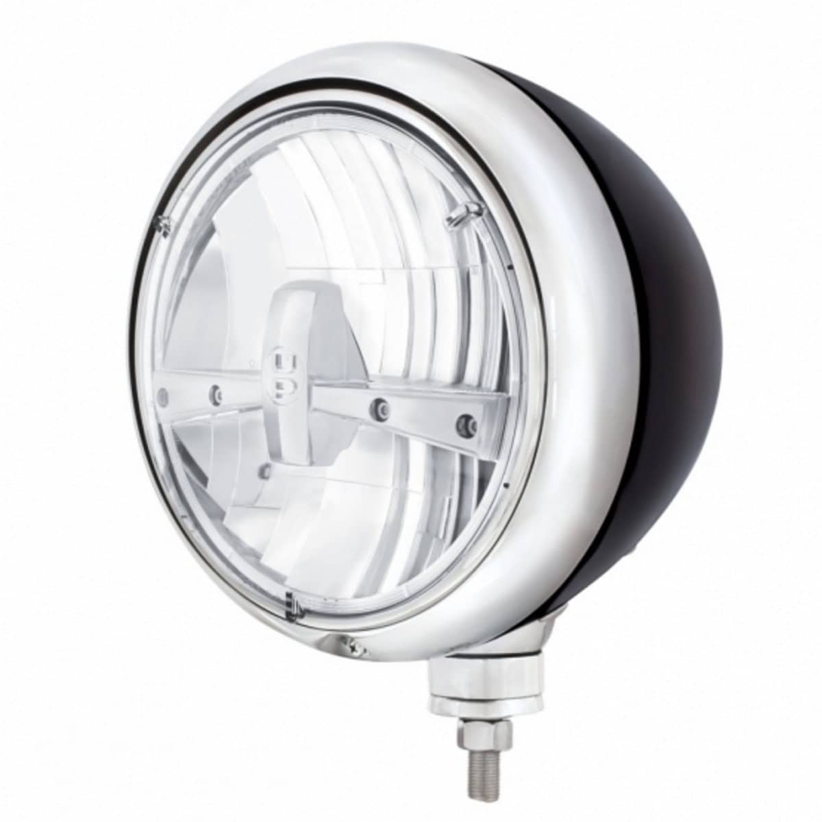 United Pacific Black Guide Headlight 5 LED Bulb - Chrome