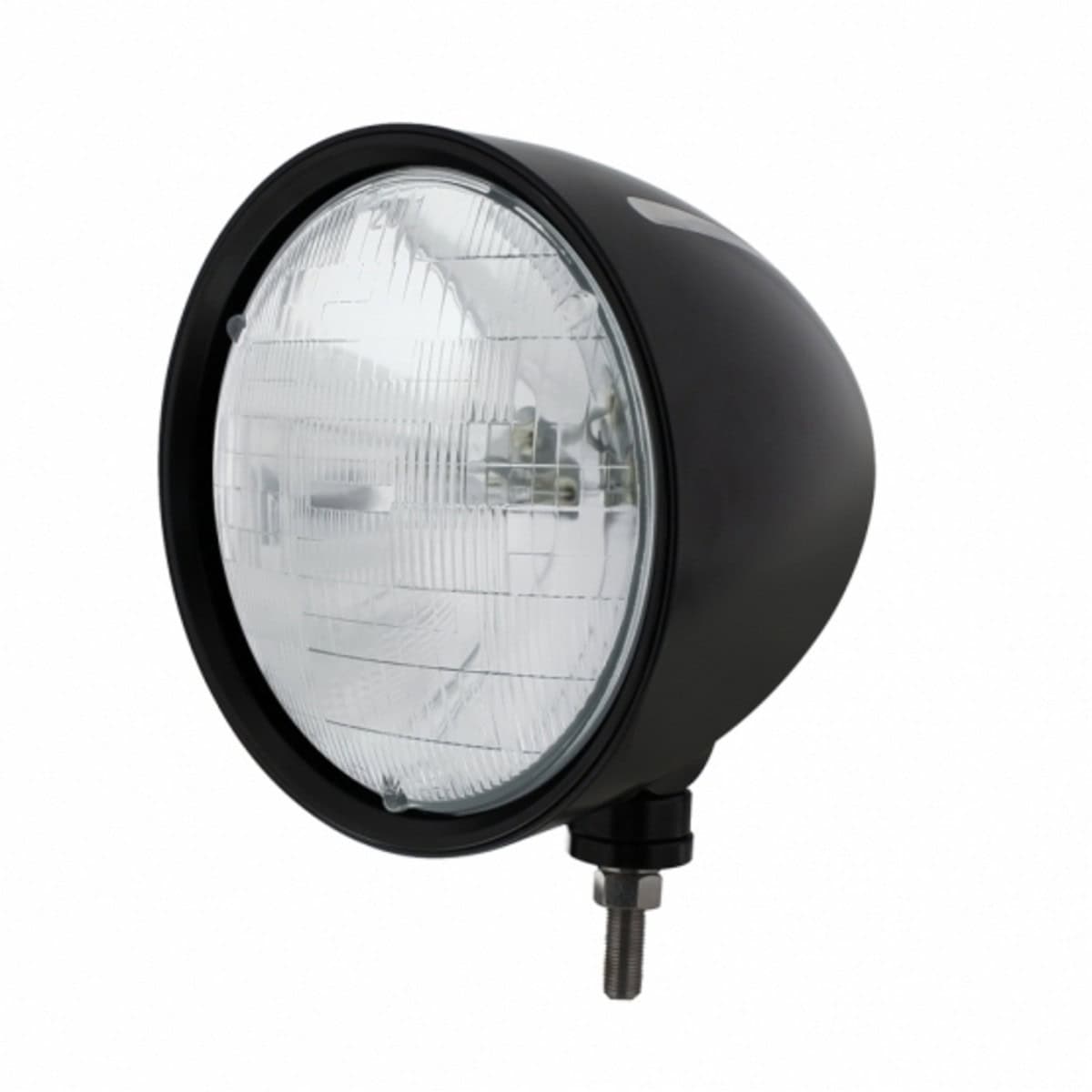 United Pacific Black "Billet" Style Groove Headlight H6024 Bulb