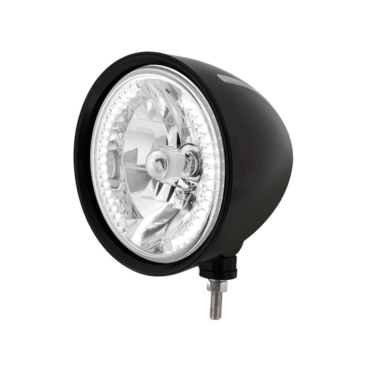 United Pacific Black "Billet" Style Groove Headlight H4 Bulb With 34 White LED