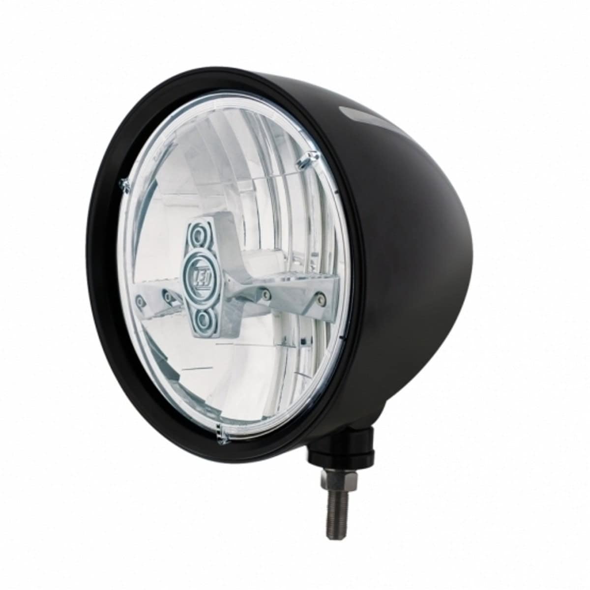 United Pacific Black "Billet" Style Groove Headlight 5 LED Bulb - Chrome