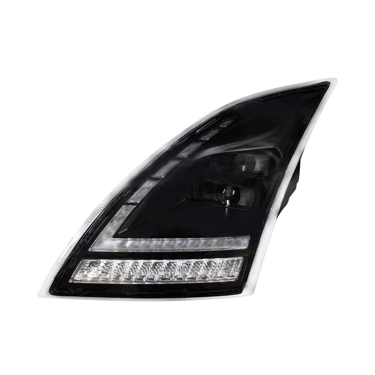 United Pacific Blackout Full LED Headlight With LED Turn Signal and DRL For 2018-2024 Volvo VNL-Driver - supplier image 2