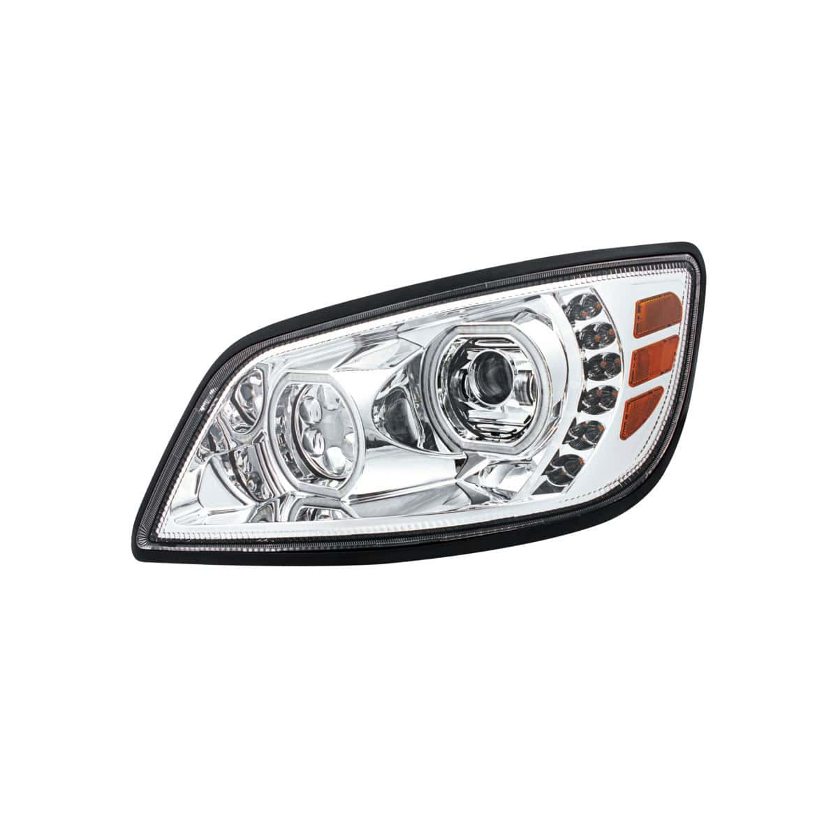 United Pacific High Power 10 LED Chrome Headlight For 2005-2021 Hino 238/258/268/338-Driver - supplier image 2