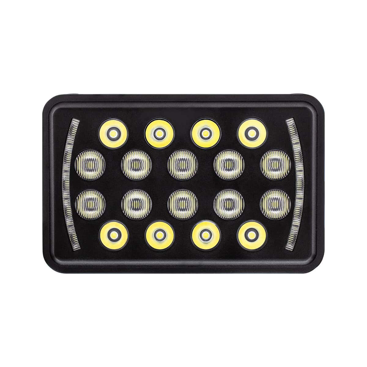United Pacific ULTRALIT - 18 High Power LED 4" X 6" Headlight With LED Position Light Bar - supplier image 2