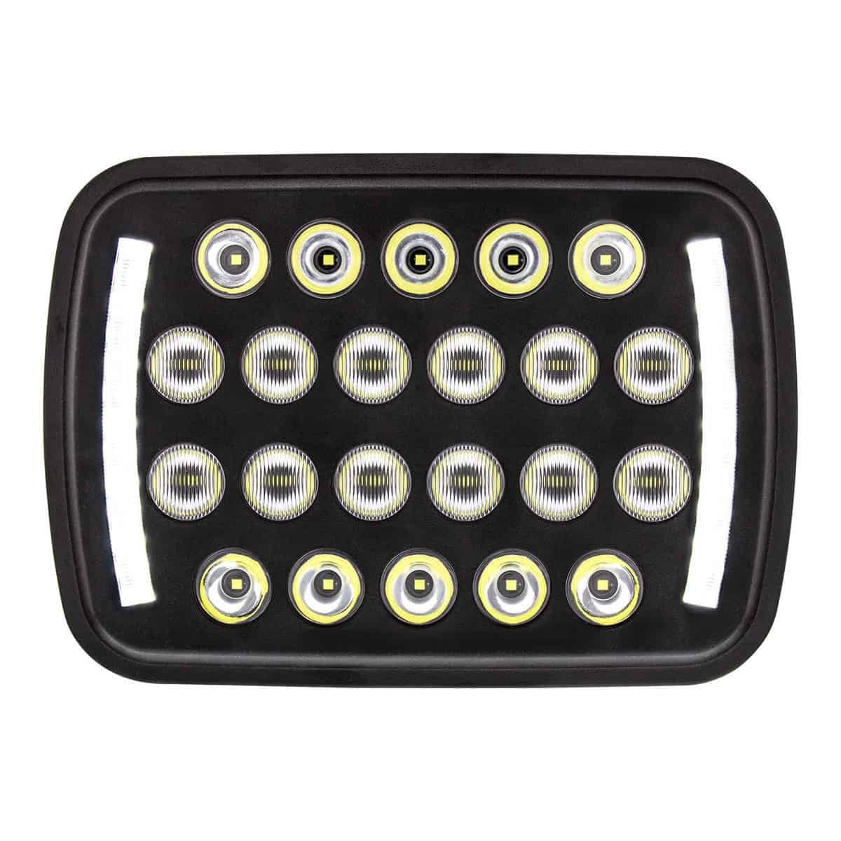 United Pacific ULTRALIT - 22 High Power LED 5" X 7" Headlight With LED Position Light Bars