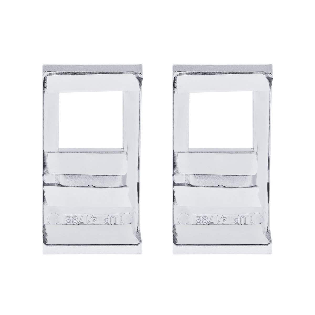 Chrome Plastic Rocker Switch Cover For Peterbilt 579 (Pair) 4 Pair of chrome rocker switch covers, rear view