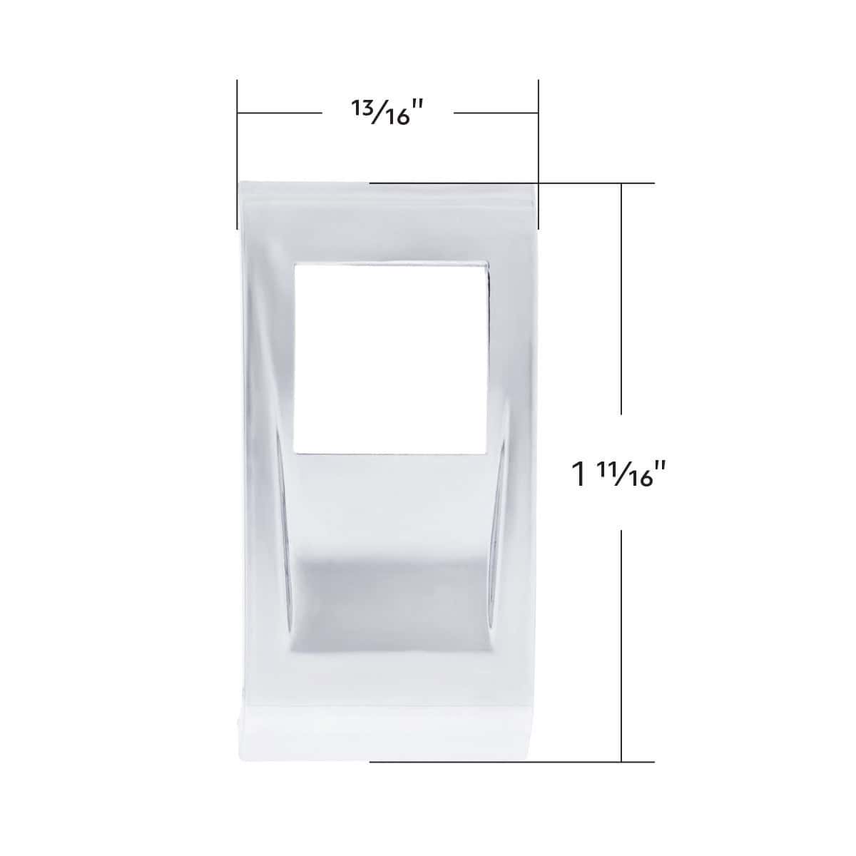 Chrome Plastic Rocker Switch Cover For Peterbilt 579 (Pair) 5 Chrome rocker switch cover dimension diagram