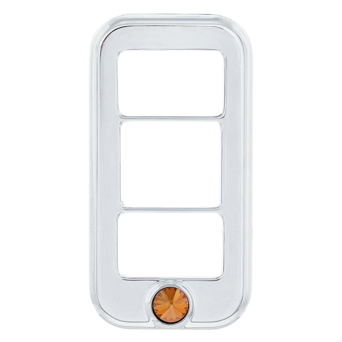 Rocker Switch Cover With 3 Openings & Color Crystal For Freightliner (3-Pack)