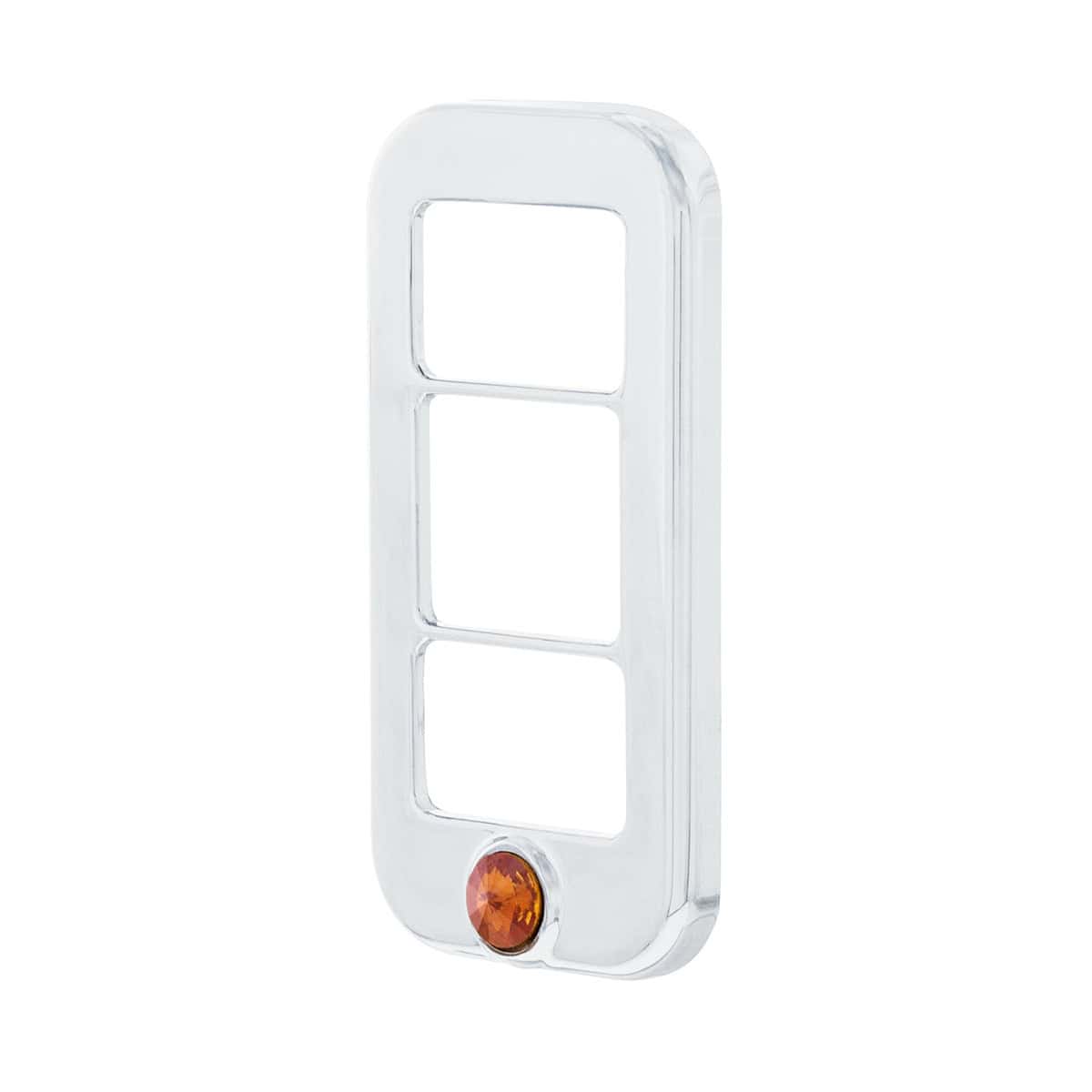 Rocker Switch Cover With 3 Openings & Color Crystal For Freightliner (3-Pack)