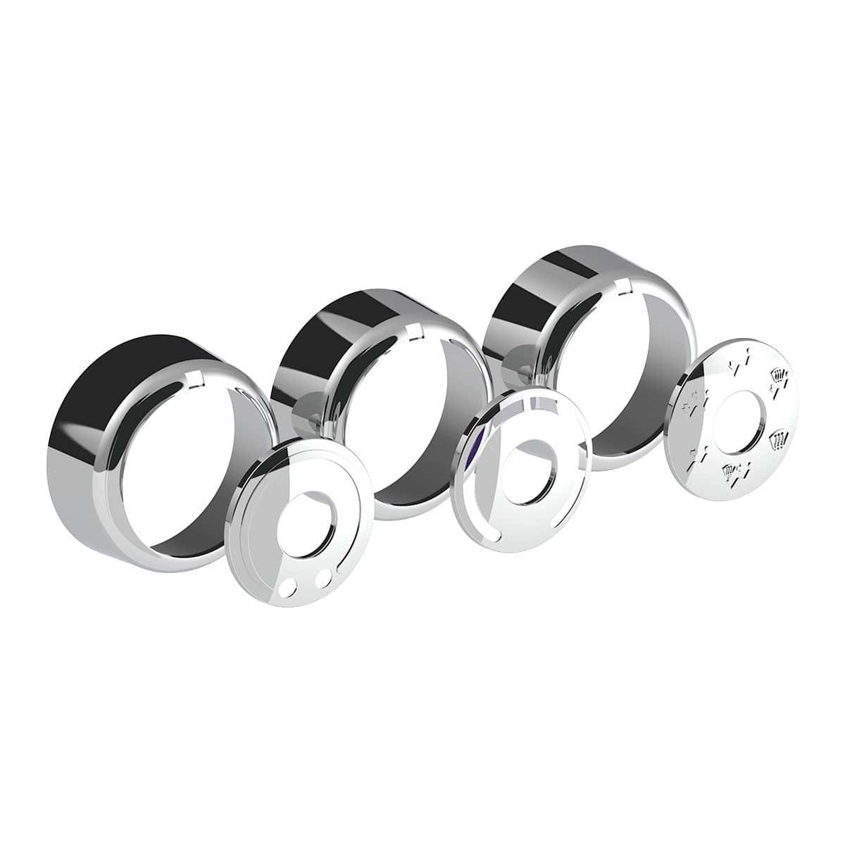 Chrome Plastic A/C Control 6-Piece Dial Covers For 2018-2026 Freightliner Cascadia