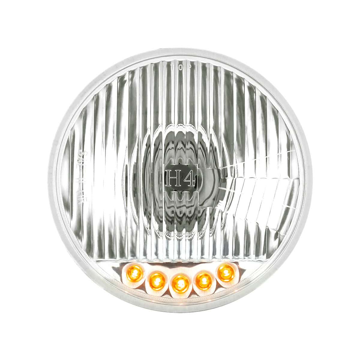 United Pacific 5-3/4" Crystal Halogen Headlight With 5 LED Position Lights