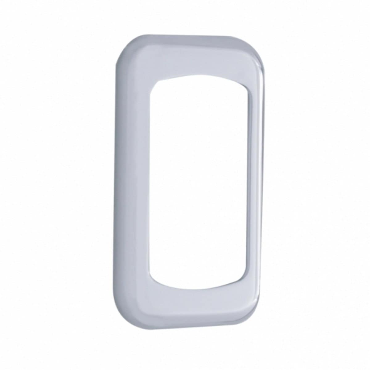 Angled view of the United Pacific chrome plastic rocker switch bezel