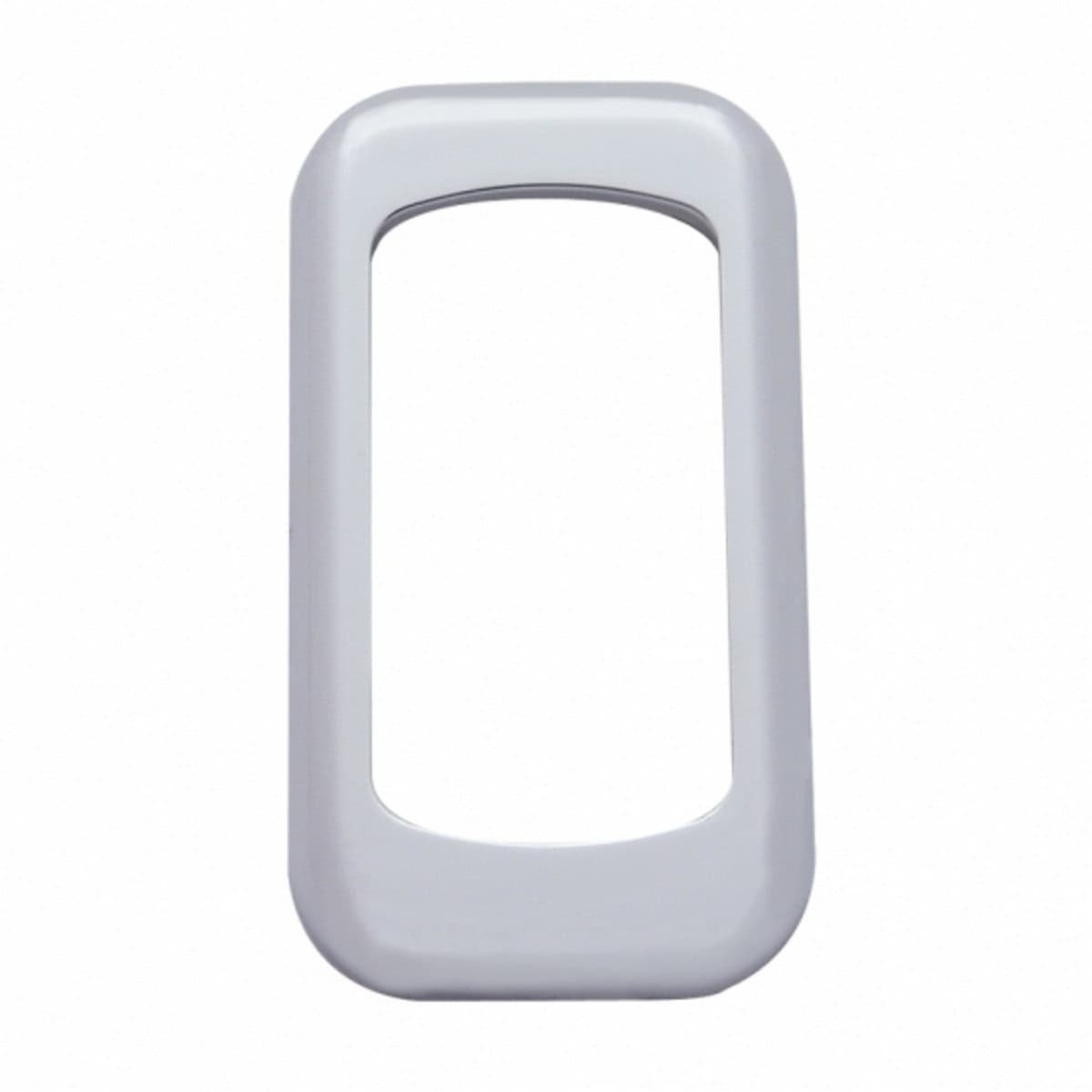 United Pacific chrome plastic rocker switch bezel, front view