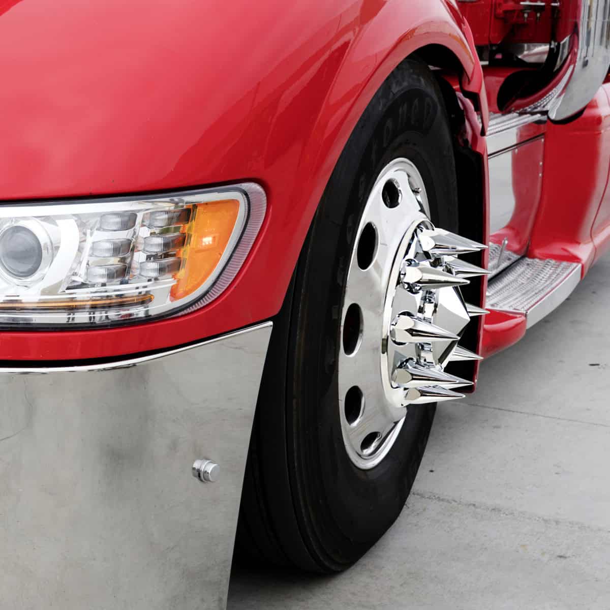 33Mm X 4-3/4&Quot; Chrome Super Spike Nut Covers - Push-On (60-Pack) 7 33mm X 4-3/4" Chrome Super Spike Nut Covers - Push-On (60-Pack)
