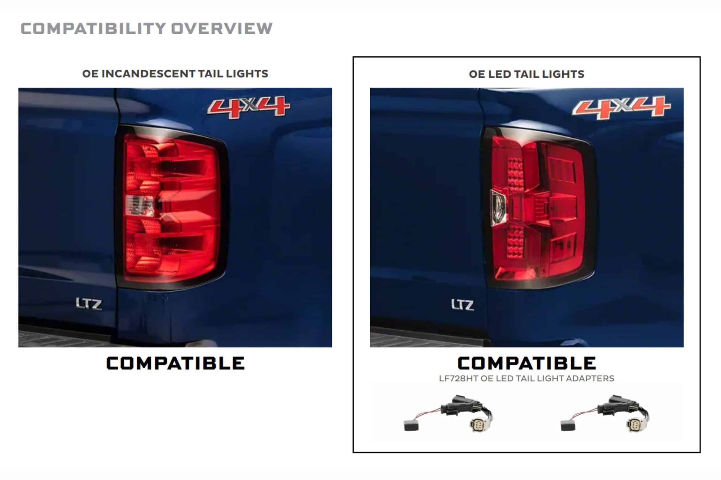 Morimoto OEM LED Tail-Light Adapters for Silverado / Sierra (Pair)