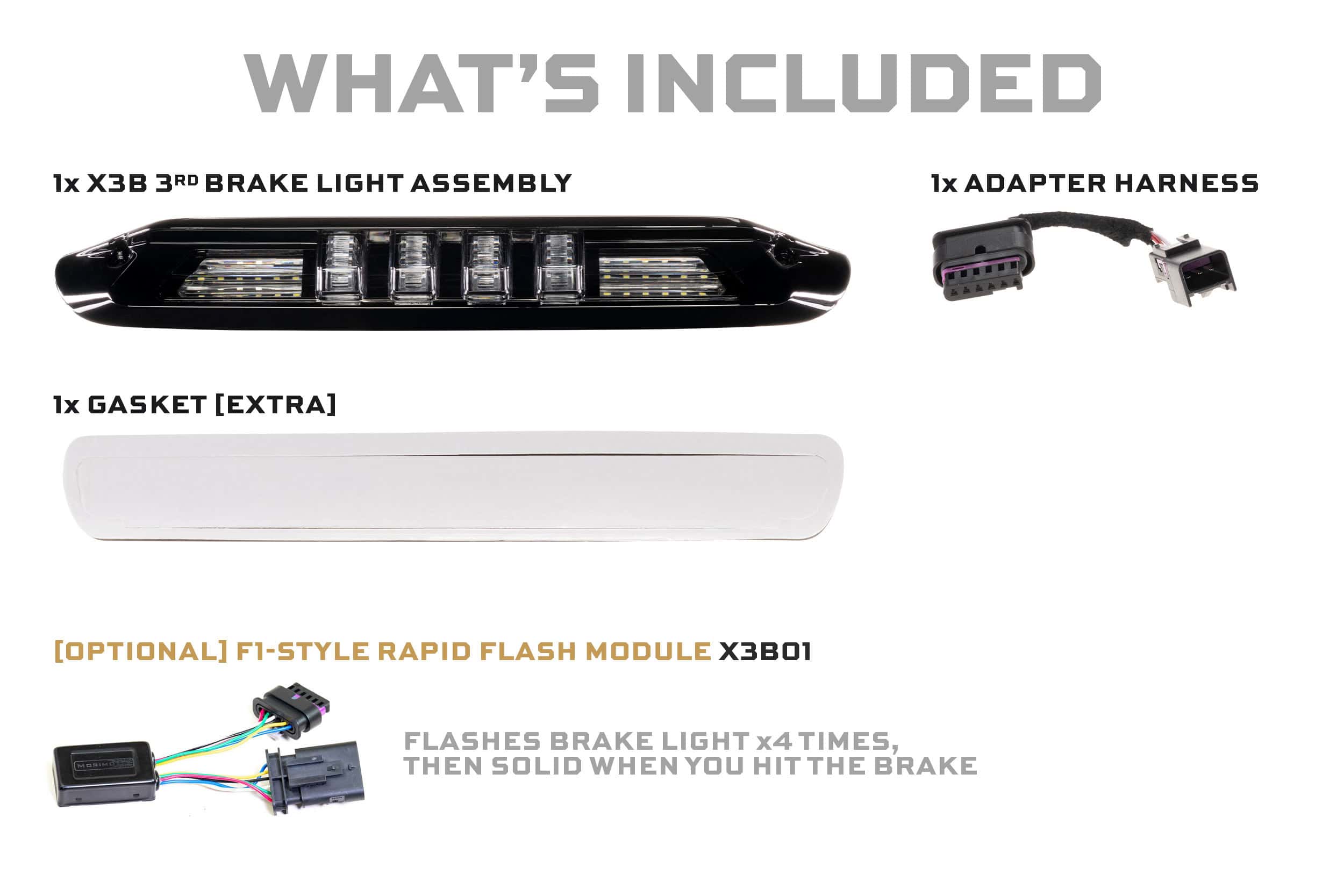 Morimoto X3B Led Third Brake Light For 2007–2013 Silverado / Sierra 3 Morimoto X3B LED Third Brake Light for 2007–2013 Silverado / Sierra