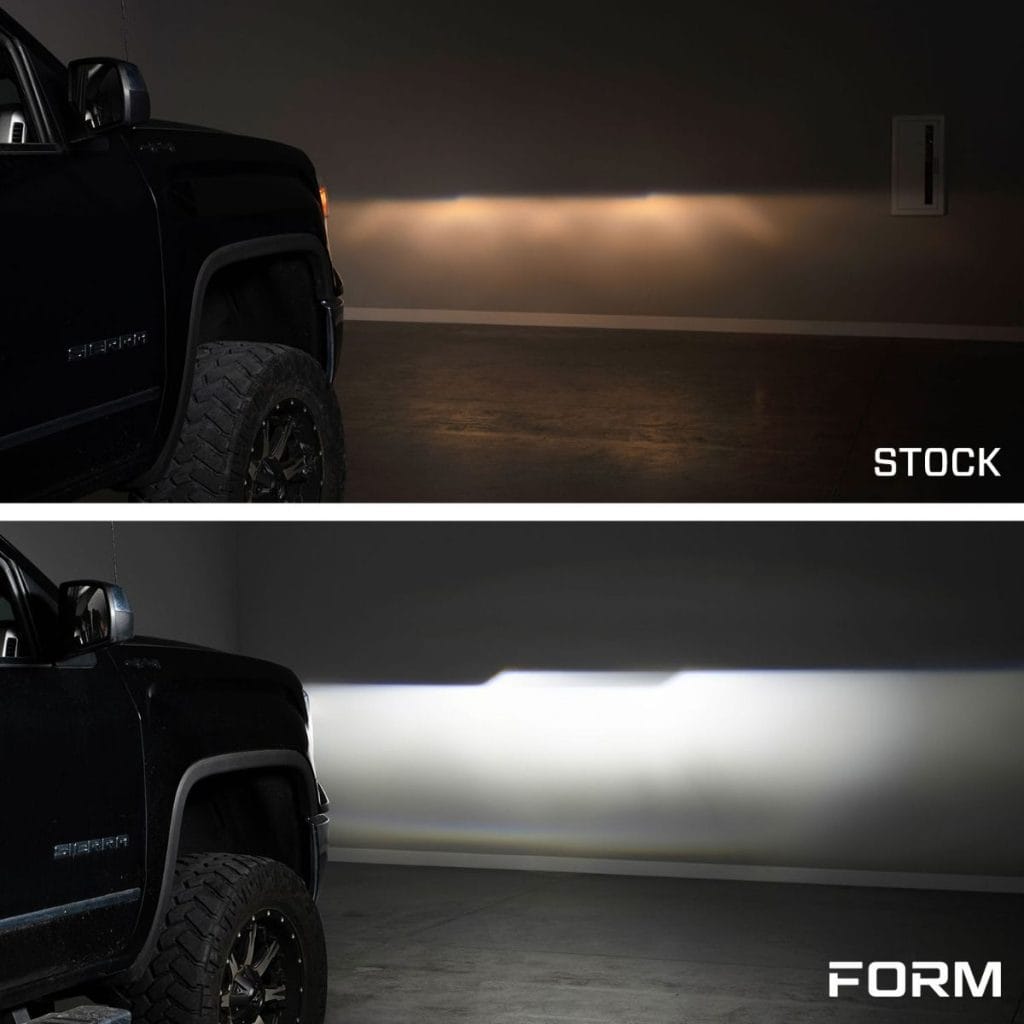Manufacturer beam illustration; actual aim and installation affect the result