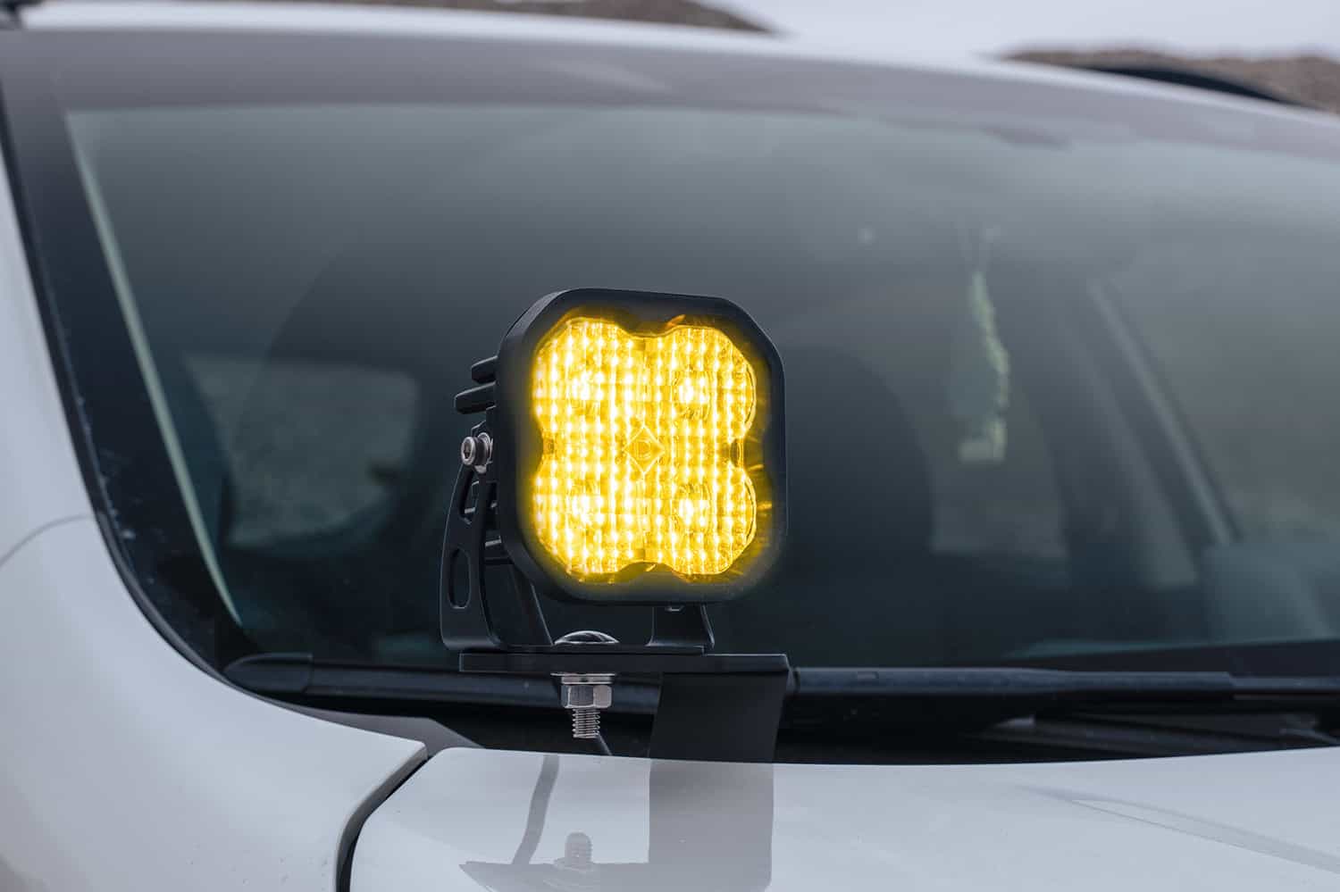 Diode Dynamics Ss3 Led Ditch Light Kit For Subaru Crosstrek/Wrx 3 SS3 Yellow pods installed on the Crosstrek.
