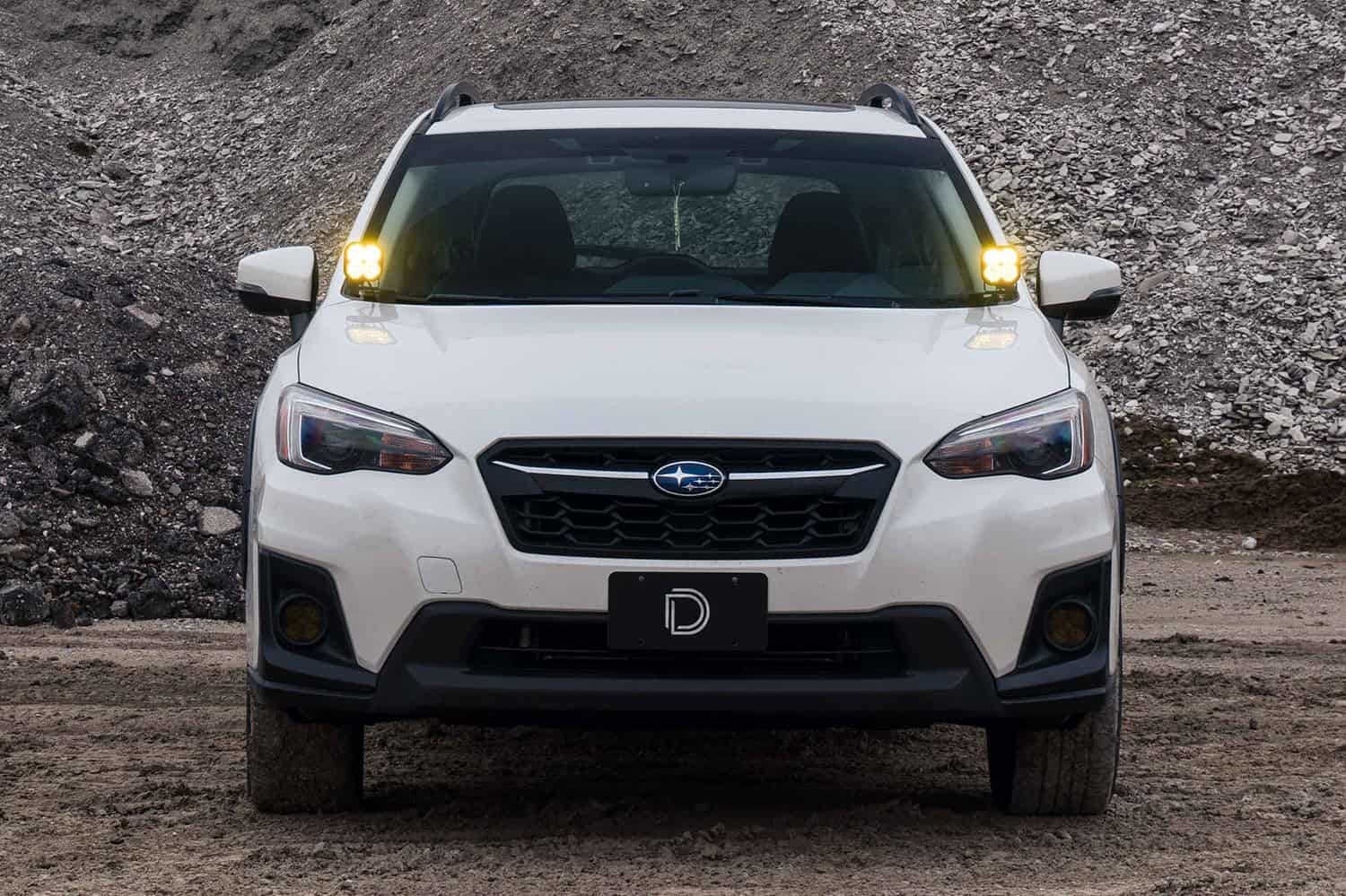 Diode Dynamics Ss3 Led Ditch Light Kit For Subaru Crosstrek/Wrx 5 SS3 Yellow main beams illuminated on the Crosstrek. Other vehicle equipment is separate.