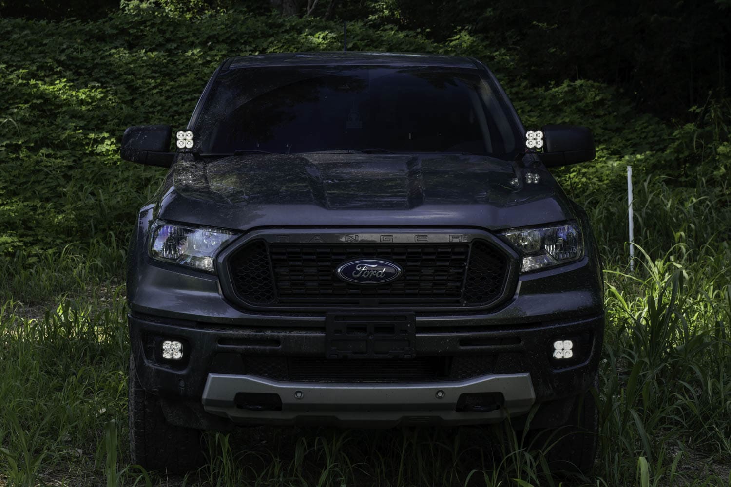 Diode Dynamics Ss3 Led Ditch Light Kit For 2019–2023 Ford Ranger 5 SS3 ditch lights on the Ranger. Fog lights and other truck accessories shown are separate.