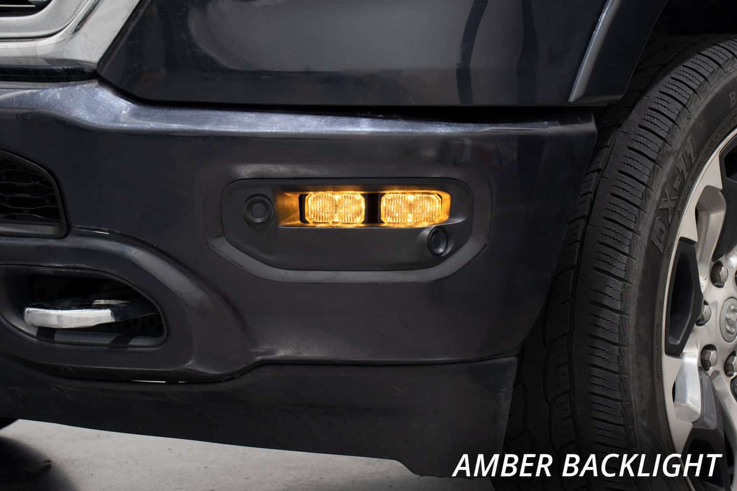 Diode Dynamics Ssc2 Led Fog Pocket Kit For 2019-2024 Ram 7 Amber SSC2 accent backlights in the Ram fog pockets; separate from the White or Yellow main beam.