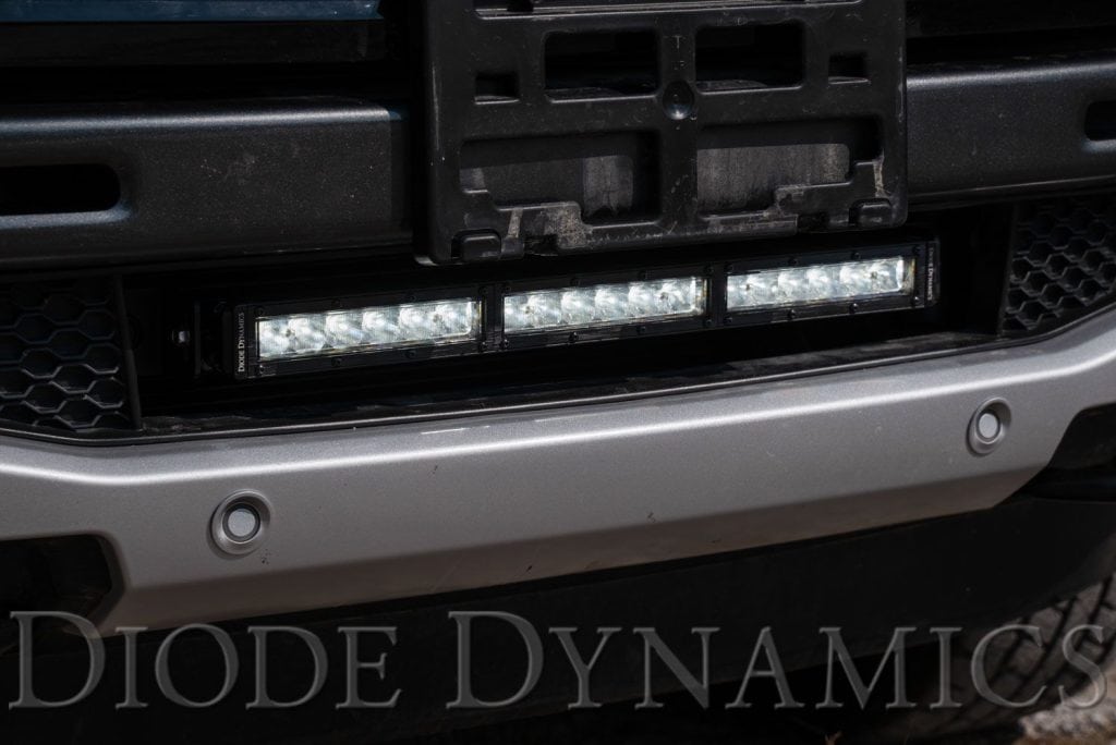 Diode Dynamics Ss18 Led Lightbar Kit For 2019-2021 Ford Ranger White Combo 9 SS18 White Combo bar installed in the 2019–2021 Ranger lower grille.