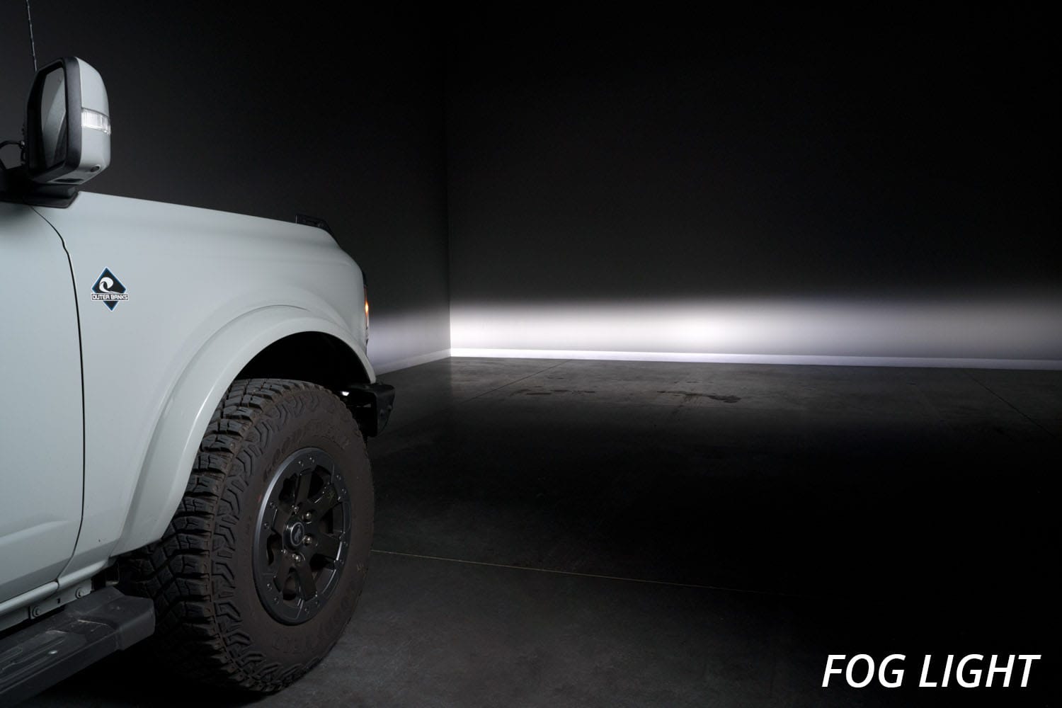 Diode Dynamics Stage Series Fog Pocket Kit For 2021+ Ford Bronco 8 Manufacturer fog-only output photograph; output depends on the selected kit and aiming.