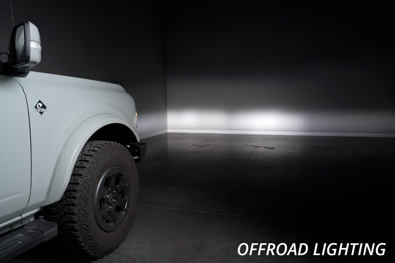 Diode Dynamics Stage Series Fog Pocket Kit For 2021+ Ford Bronco 9 Manufacturer combined off-road output photograph. This mode is for off-road use.