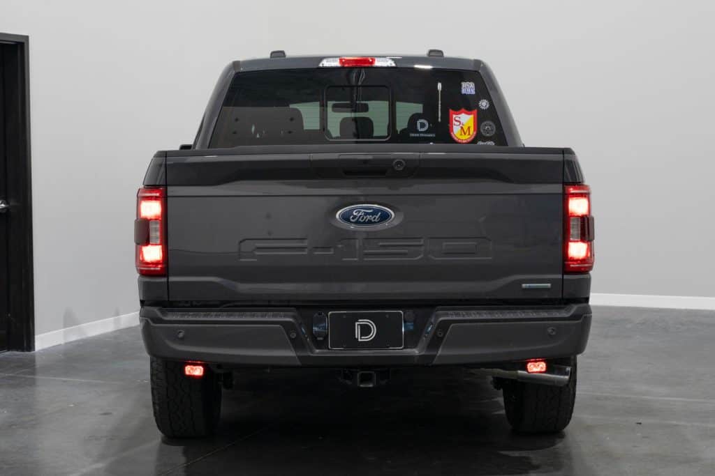 Diode Dynamics Stage Series Reverse Light Kit For 2021-2023 Ford F-150 C2 2.0 29 Red accent function and mounting position on the 2021–2023 F-150. This photograph shows the earlier two-inch housing.