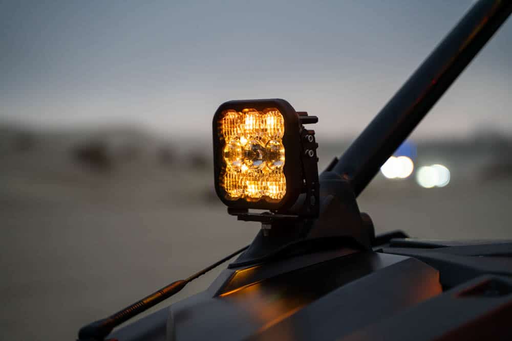 Diode Dynamics Polaris Rzr A-Pillar Led Pod Bracket Kit 3 Diode Dynamics DD7634P Polaris RZR A-Pillar LED Pod Bracket Kit