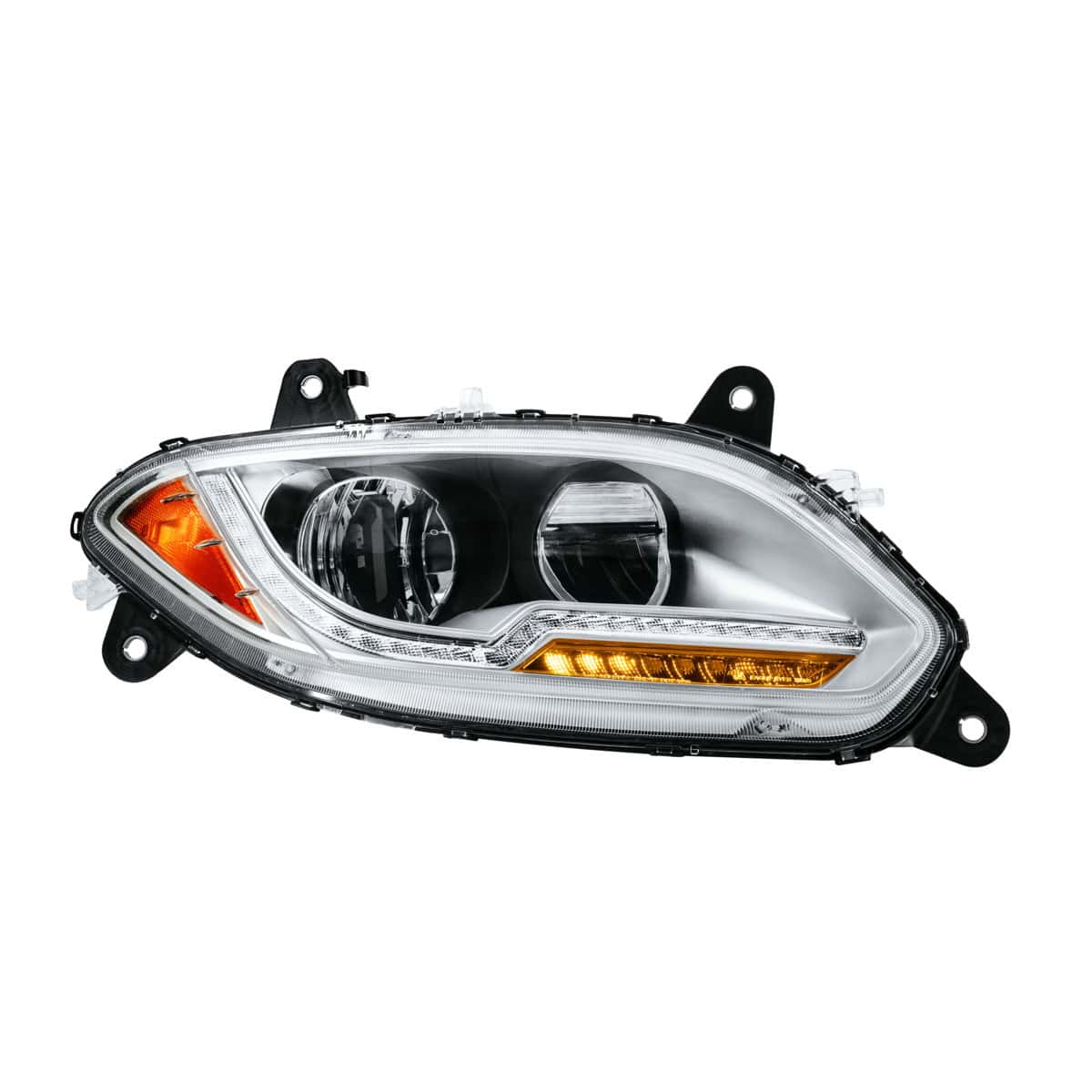 13 Led Chrome Headlight With Dual Color Light Bar For 2018-2026 International Lt 9 13 LED Chrome Headlight With Dual Color Light Bar For 2018-2026 International LT