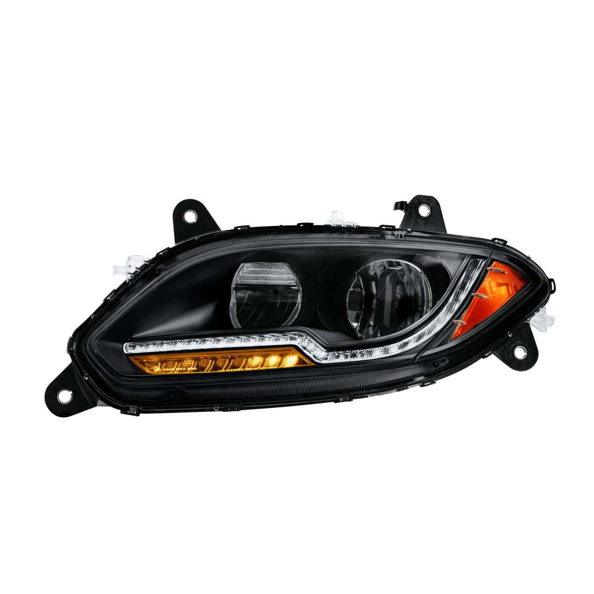 13 LED Blackout Headlight With Dual Color Light Bar For 2018-2026 International LT