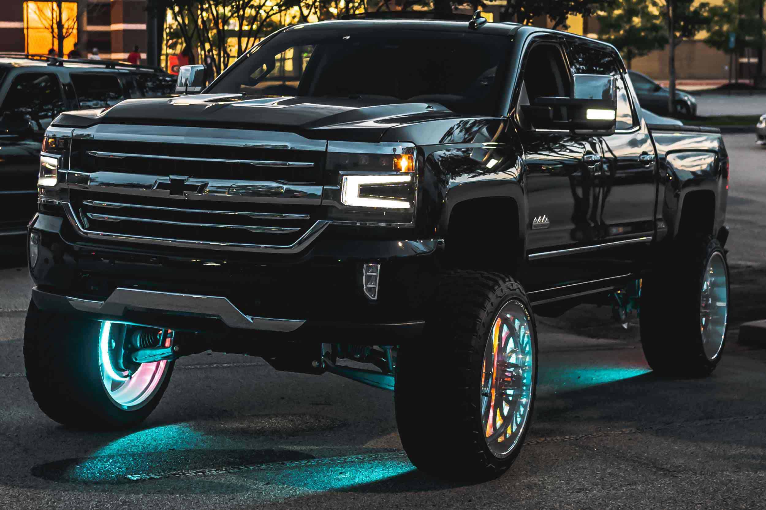 Morimoto Xb Led Headlight Kit For 2016–2018 Chevrolet Silverado 1500 — Choose Bezels 11 Installed Silverado evening example