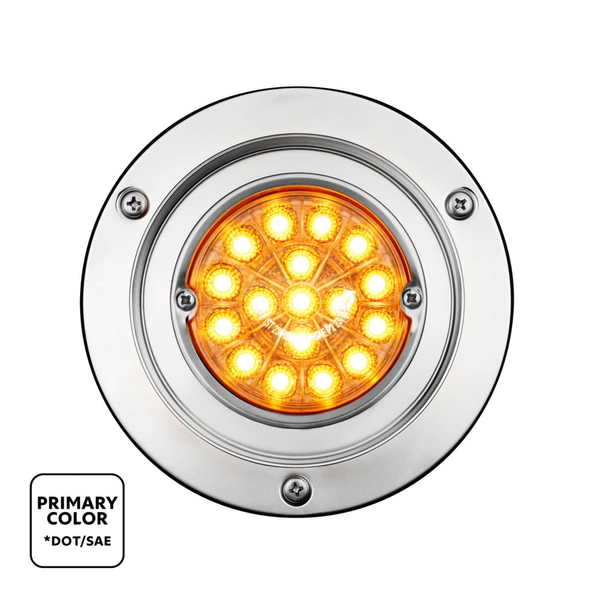 Double Fury 17 LED Dual Function Watermelon Light Sleeper Bunk Kit With 304 SS Bezel-Amber & Blue LED