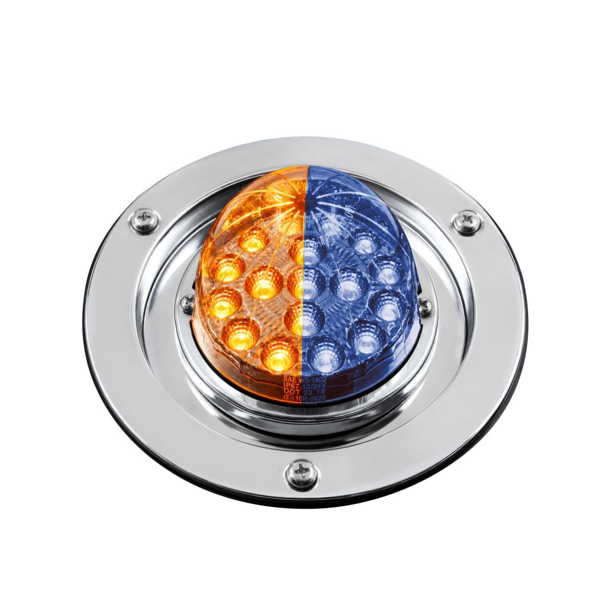 Double Fury 17 Led Dual Function Watermelon Light Sleeper Bunk Kit With 304 Ss Bezel-Amber &Amp; Blue Led 5 Double Fury 17 LED Dual Function Watermelon Light Sleeper Bunk Kit With 304 SS Bezel-Amber & Blue LED