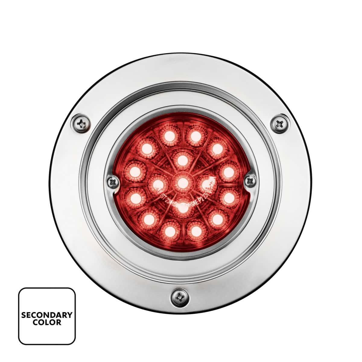 Double Fury 17 LED Dual Function Watermelon Light Sleeper Bunk Kit With 304 SS Bezel-Amber & Red LED